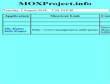 Tablet Screenshot of moxproject.info